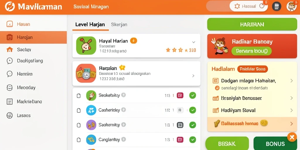 Bonus menarik yang tersedia untuk pemain.